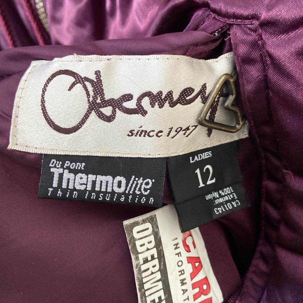 Obermeyer Mont Blanc Reversible Puffer Vest in Purple & Black Women's Size 12 - Picture 4 of 9
